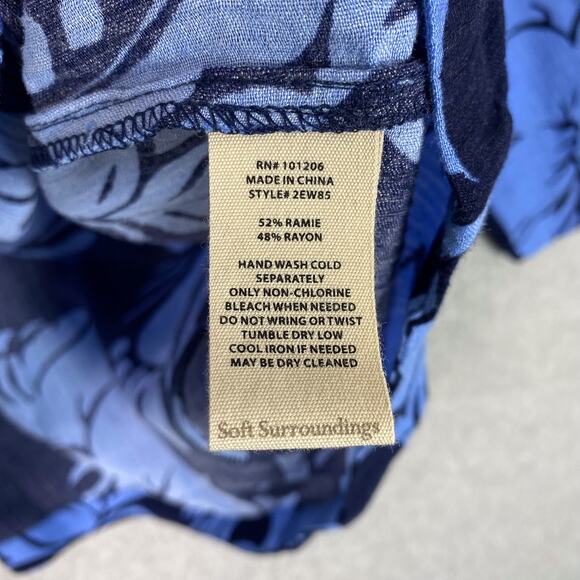 Soft Surroundings Into The Blues Oceo Gauze Tunic Size XL - Picture 10 of 10